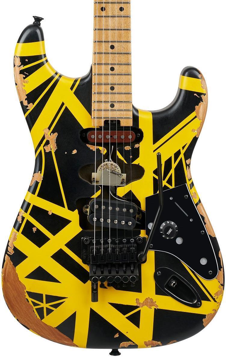 EVH Striped Series Frankenstein Frankie Electric Guitar - Black