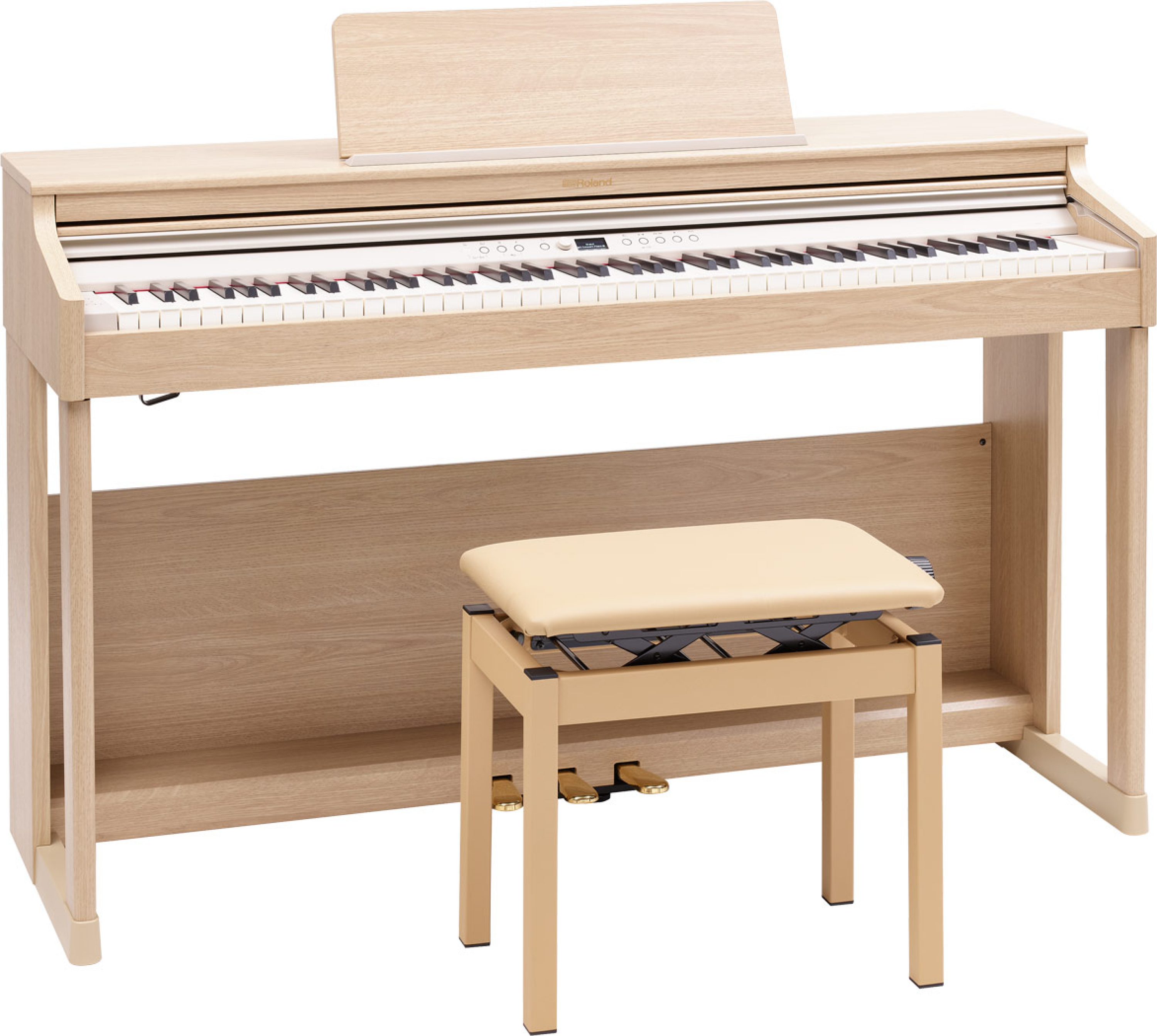 Roland RP701 Digital Piano with Bench - Natural | Sweetwater