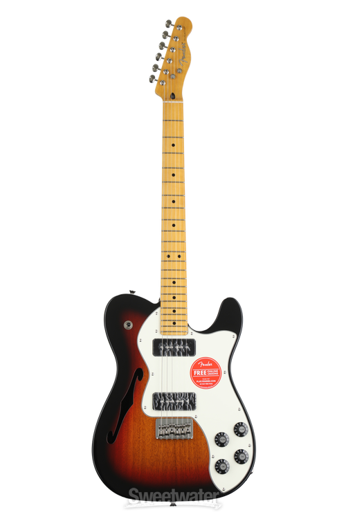 Fender Modern Player Telecaster Thinline Deluxe - 3-Tone Sunburst