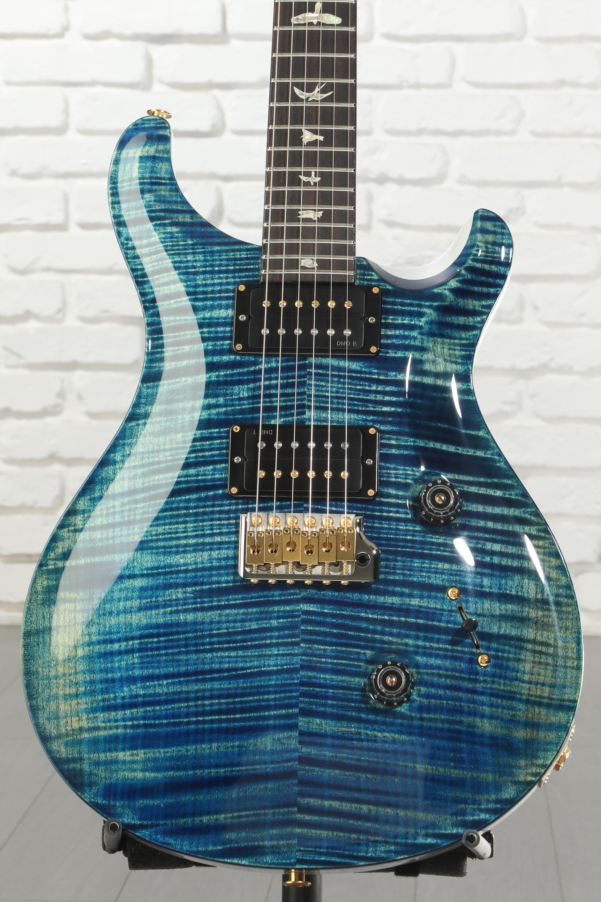 PRS Custom 24 Electric Guitar - River Blue Pearl, 10-Top | Sweetwater