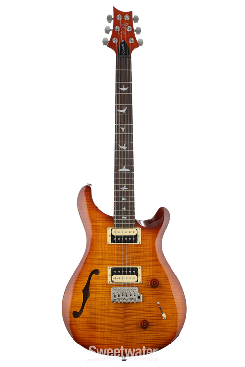 PRS SE Custom 22 Semi-Hollow Electric Guitar - Vintage Sunburst
