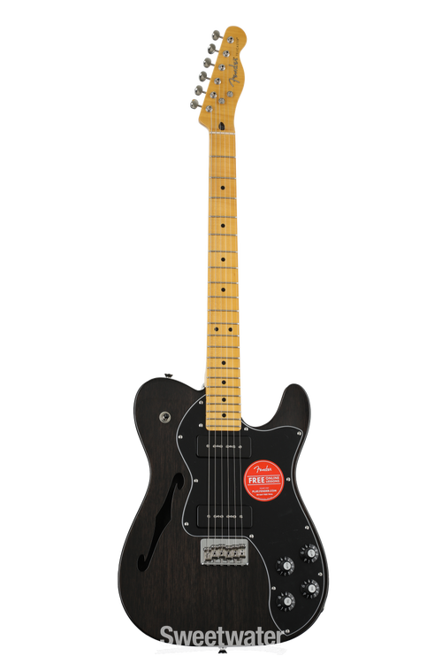 Fender Modern Player Telecaster Thinline Deluxe - Black