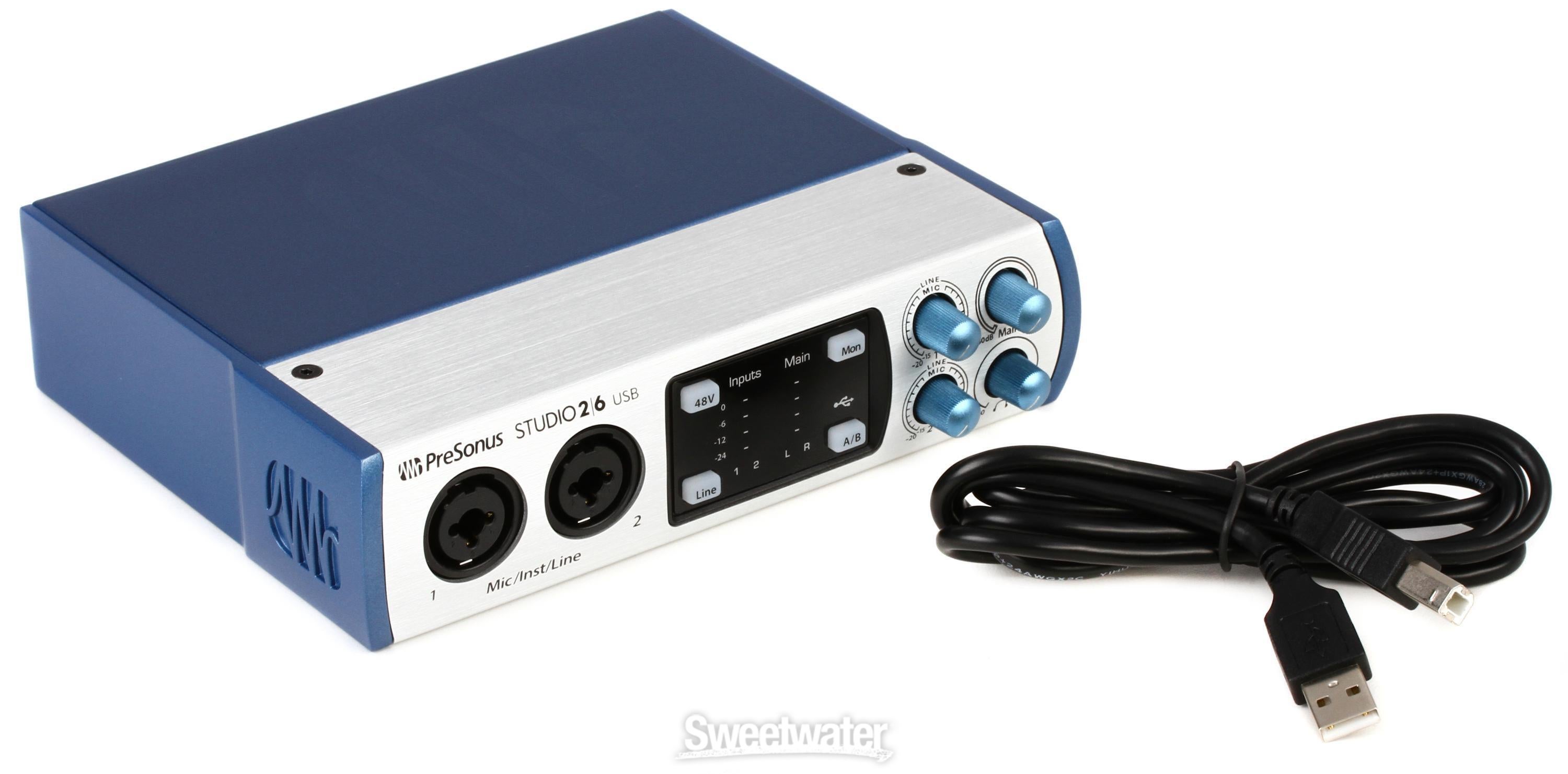 PreSonus Studio 2|6 USB 2x4 USB Audio Interface with 2 XMAX-L
