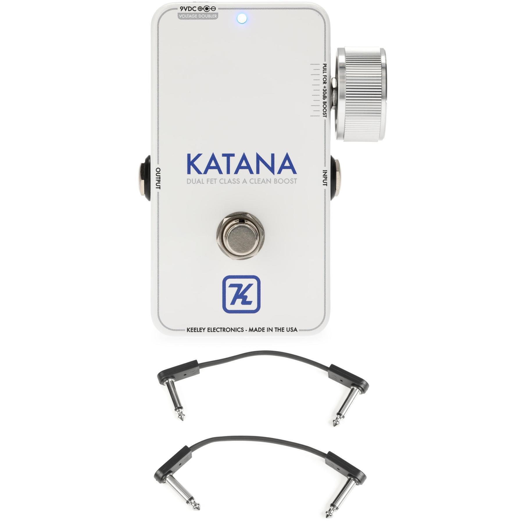Keeley Katana Clean Boost Pedal - Throwback White | Sweetwater