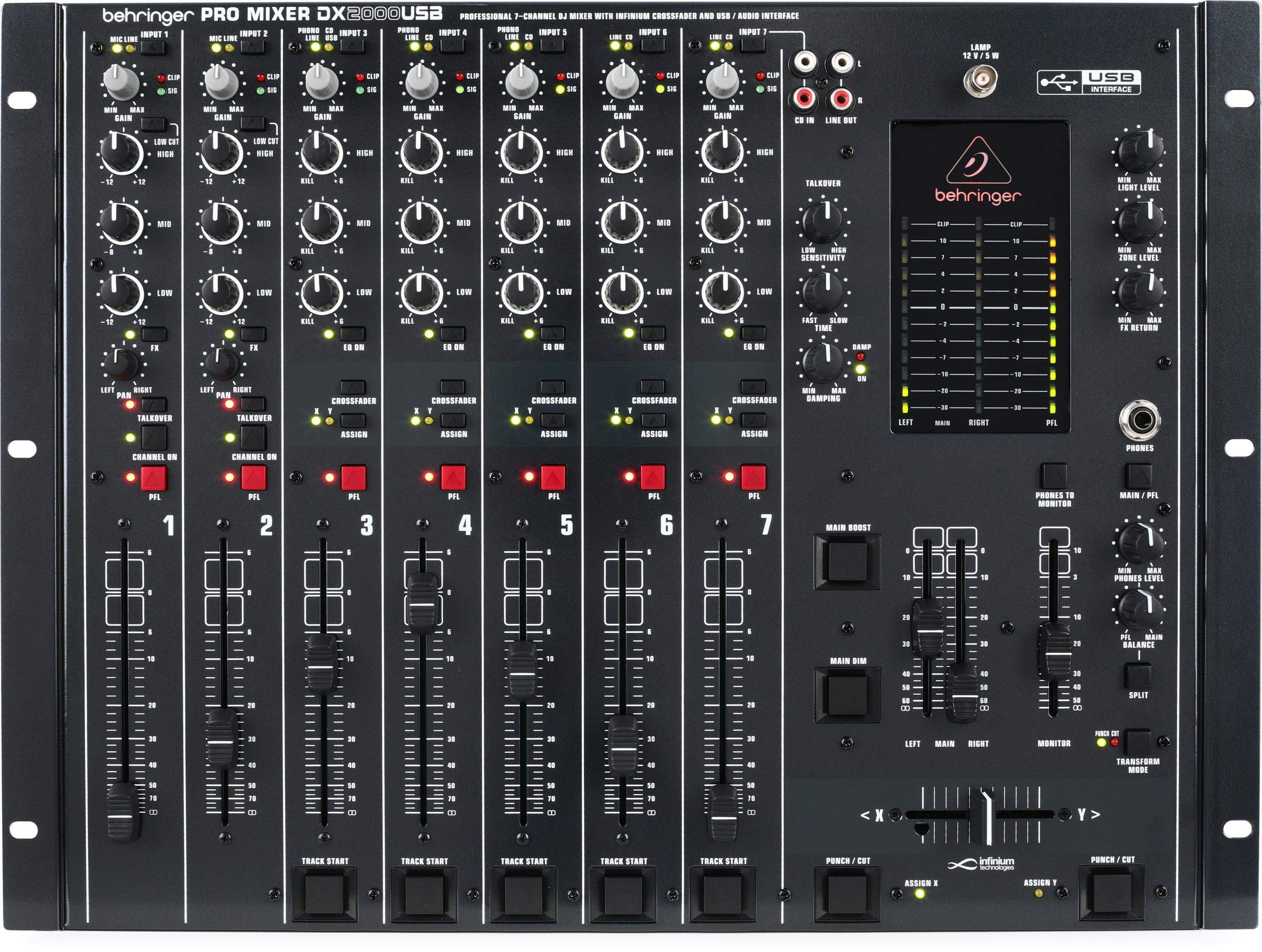 Behringer Pro Mixer DX2000USB 7-channel DJ Mixer | Sweetwater