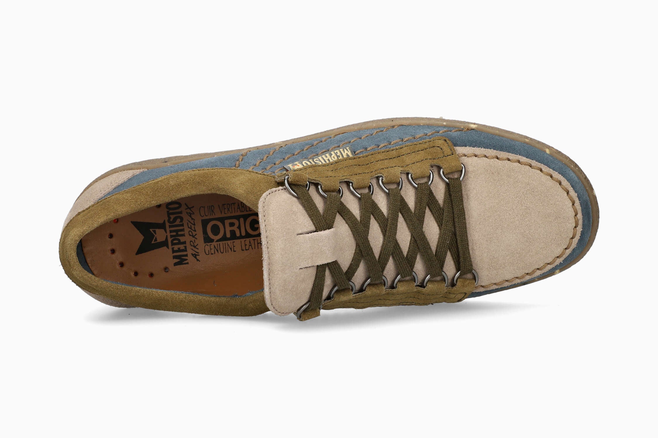 Mephisto Rainbow | Men Originals Blue Leather Velvet | Mephisto USA