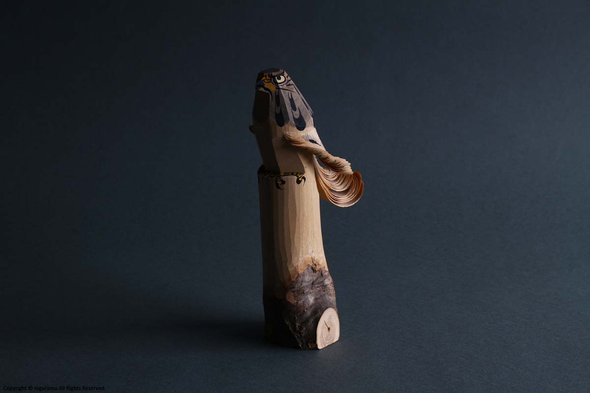 笹野一刀彫 お鷹ポッポ(高さ250mm) | 民藝朋友