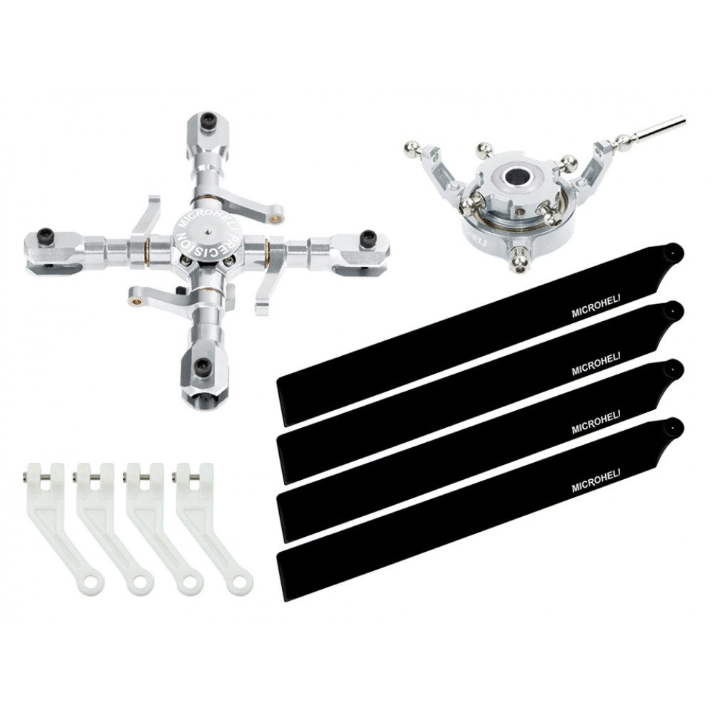 CNC Quad Carbon Plastic Blades Conversion set - OMP Hobby M2 V1/V2/EXP