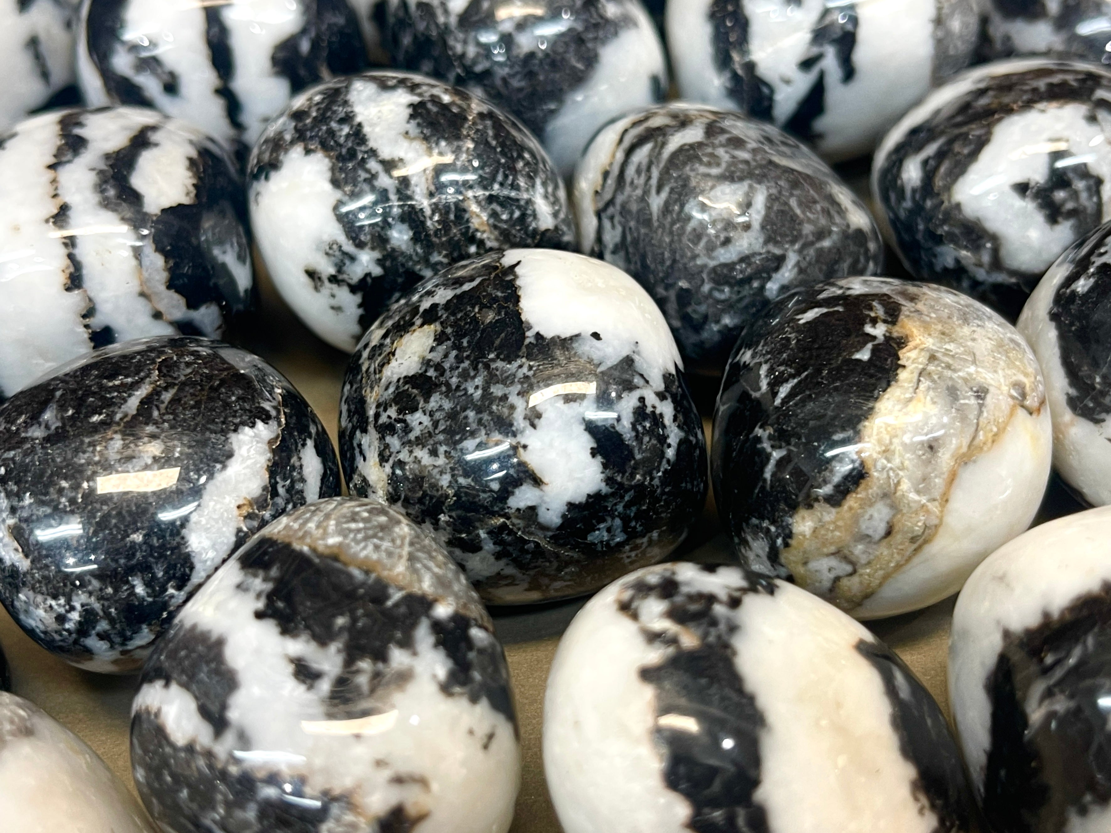 Zebra Agate Tumbles – Midnight Sun