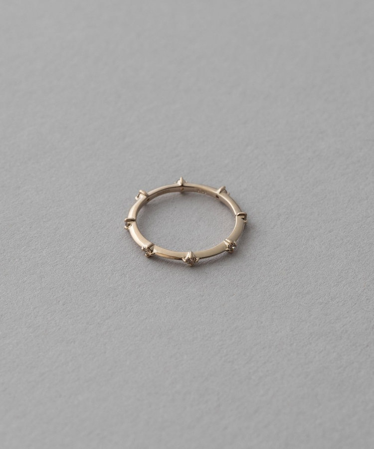 プレイリング] K18RBG ブラウンダイヤモンド ピンキーリング（303019