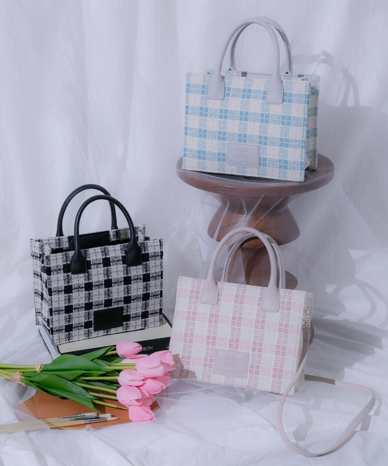 ツイードチェックトートバッグ | JILL by JILL STUART（ジル バイ ジル