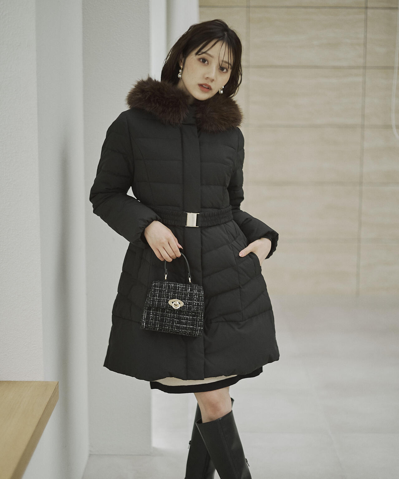 ベルト付ダウン | PROPORTION BODY DRESSING（プロポーションボディ