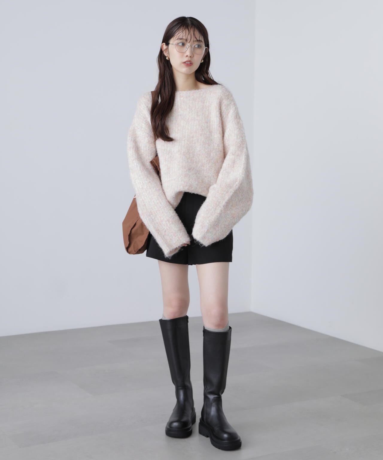 ラメミックスブークレー畔ニット | FREE'S MART（フリーズマート