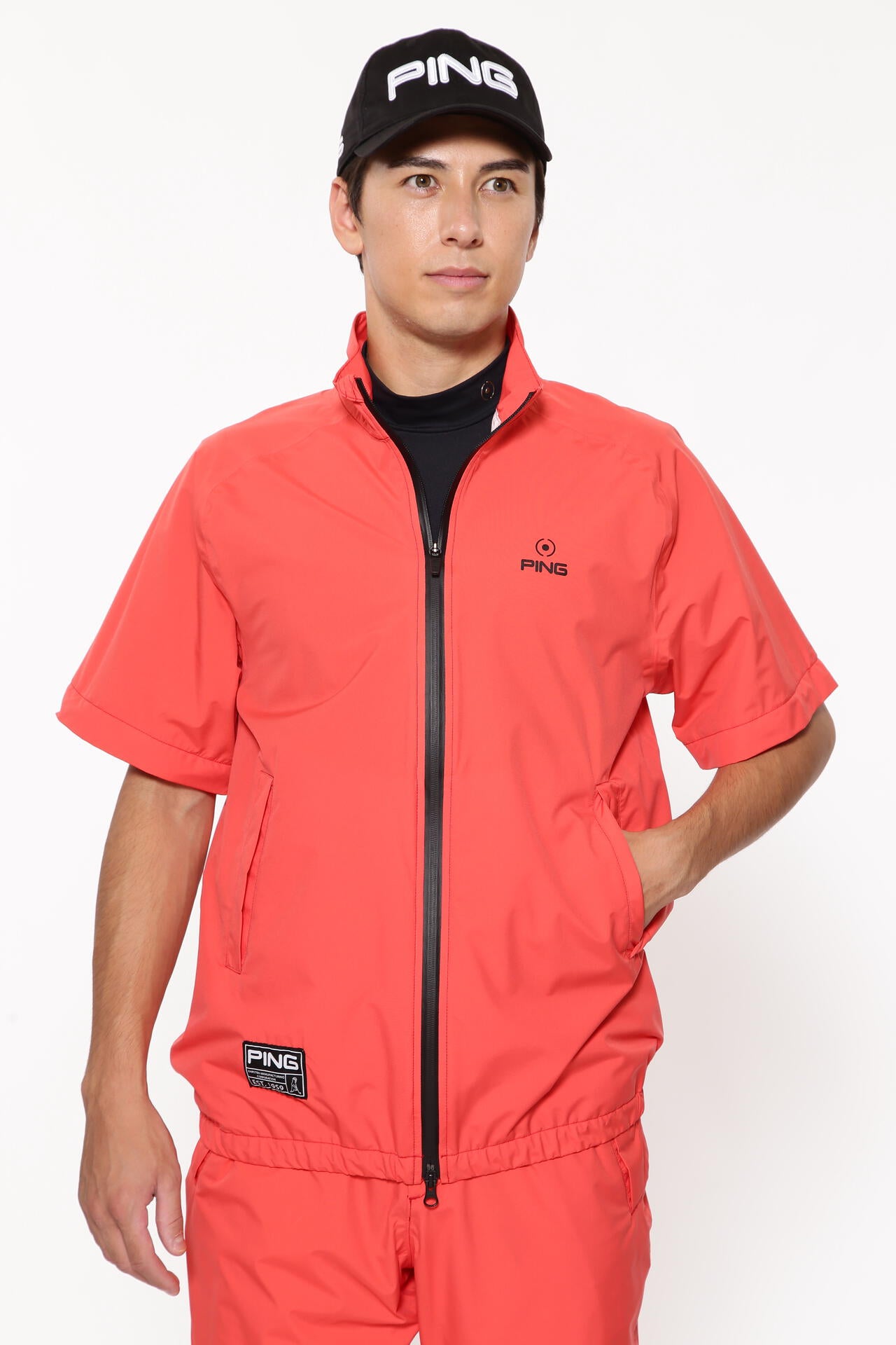 PING APPAREL】ダーミザクスレインウェアトップ&ボトムセット ＜GOLD