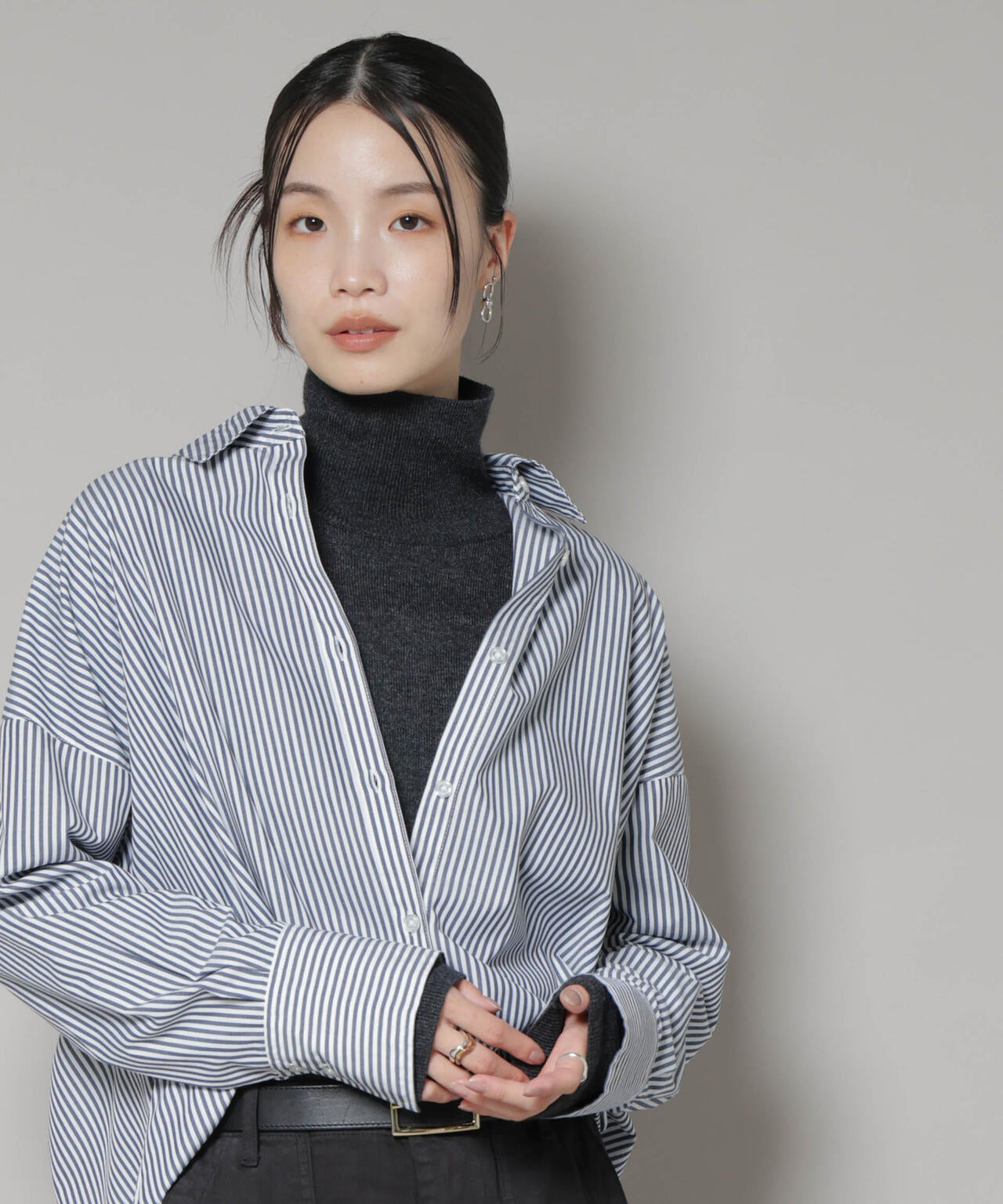 タートルネックカシミヤ混ニットプルオーバー | NANO universe（ナノ