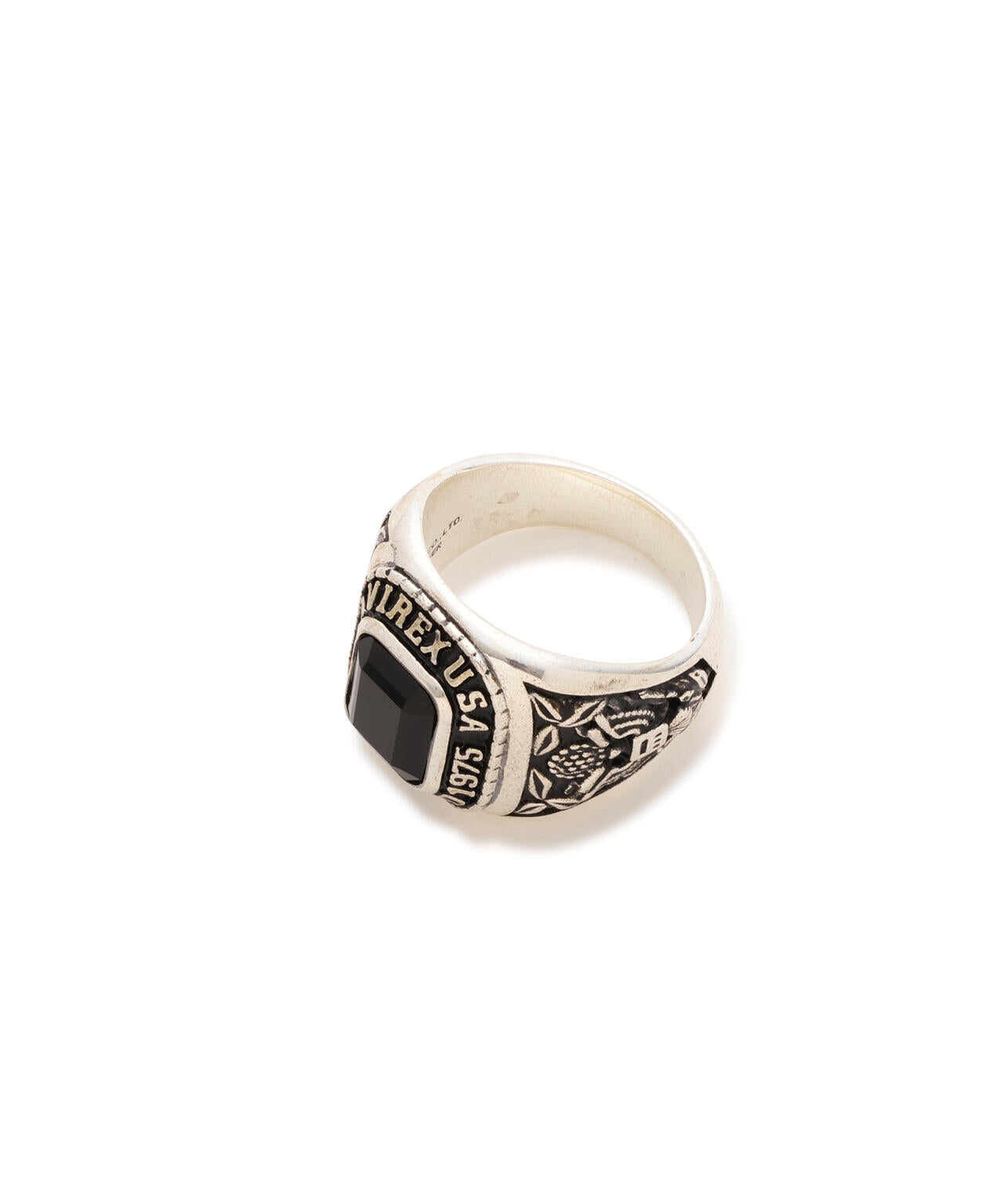 AVIREX by J.H.M CO.，LTD.》STERLING SILVER COLLEGE RING ONYX ”USAF