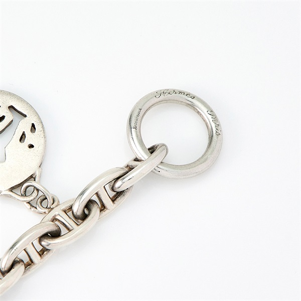 HERMES シェーヌダンクル ブレスレット MM/16コマ シルバー 925