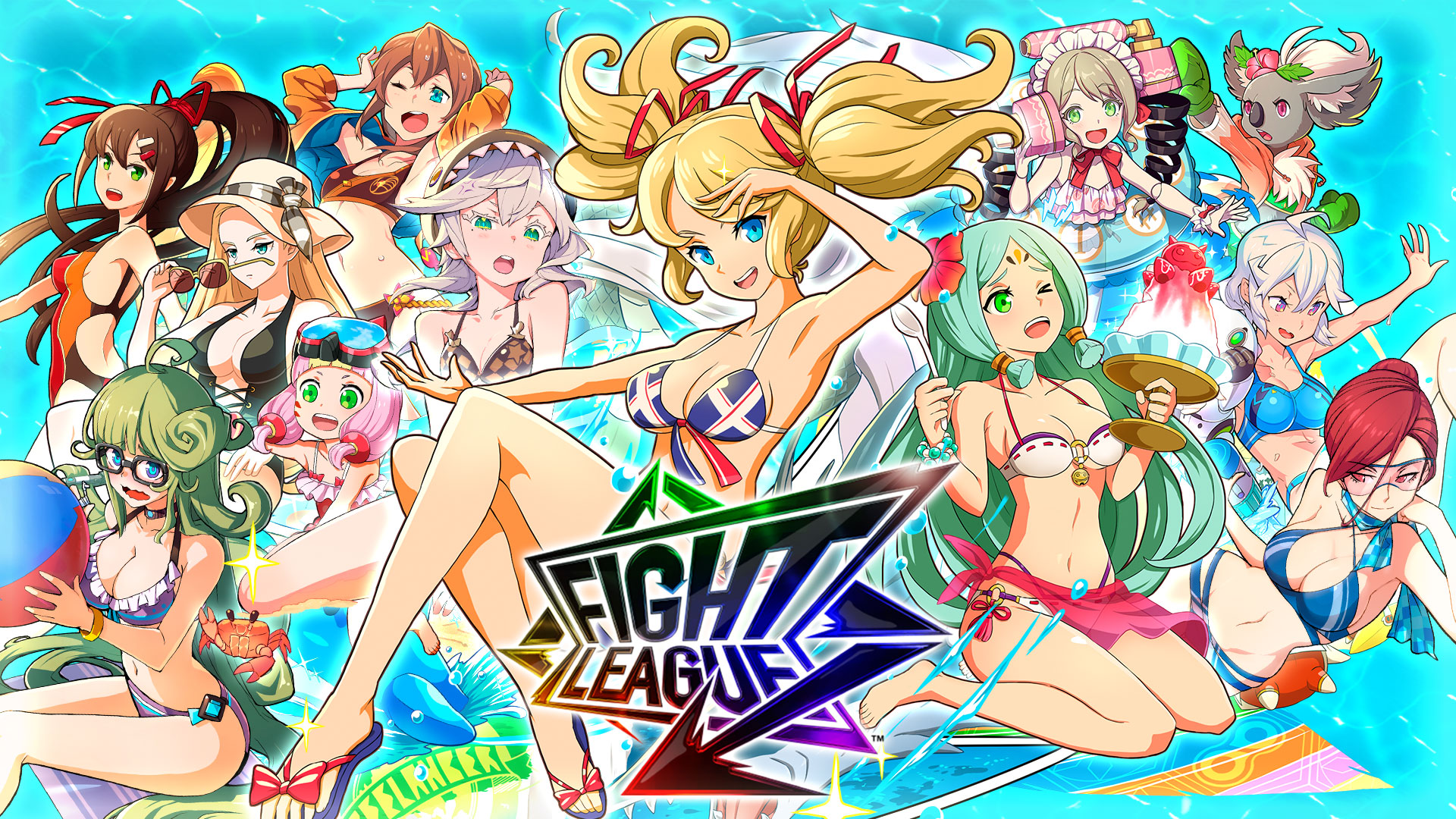 ファイトリーグ、ハーモニーらファイター9体が水着で登場！夏季限定の