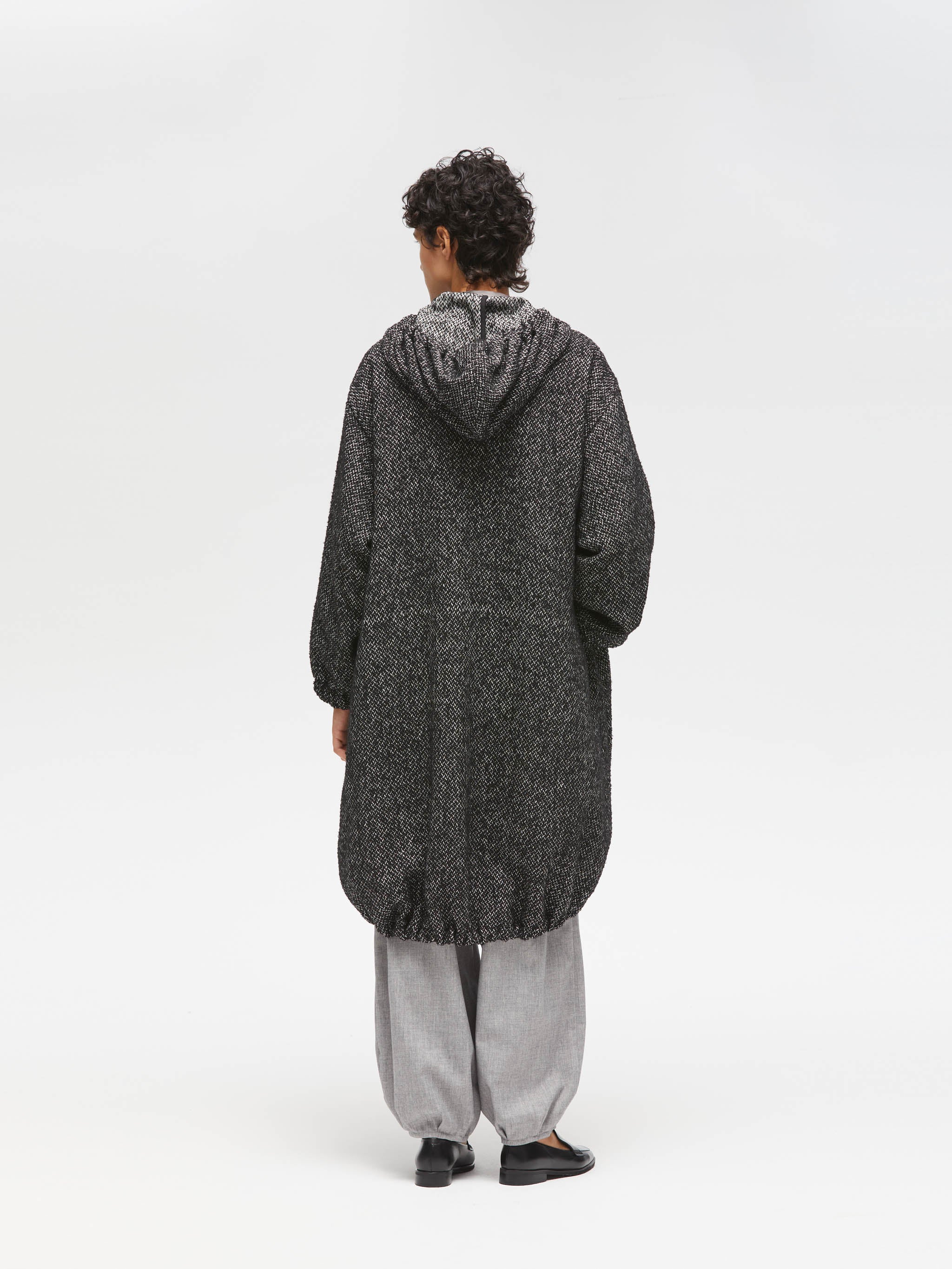 wool blend hooded CT | 3-270058 – mizuiro ind