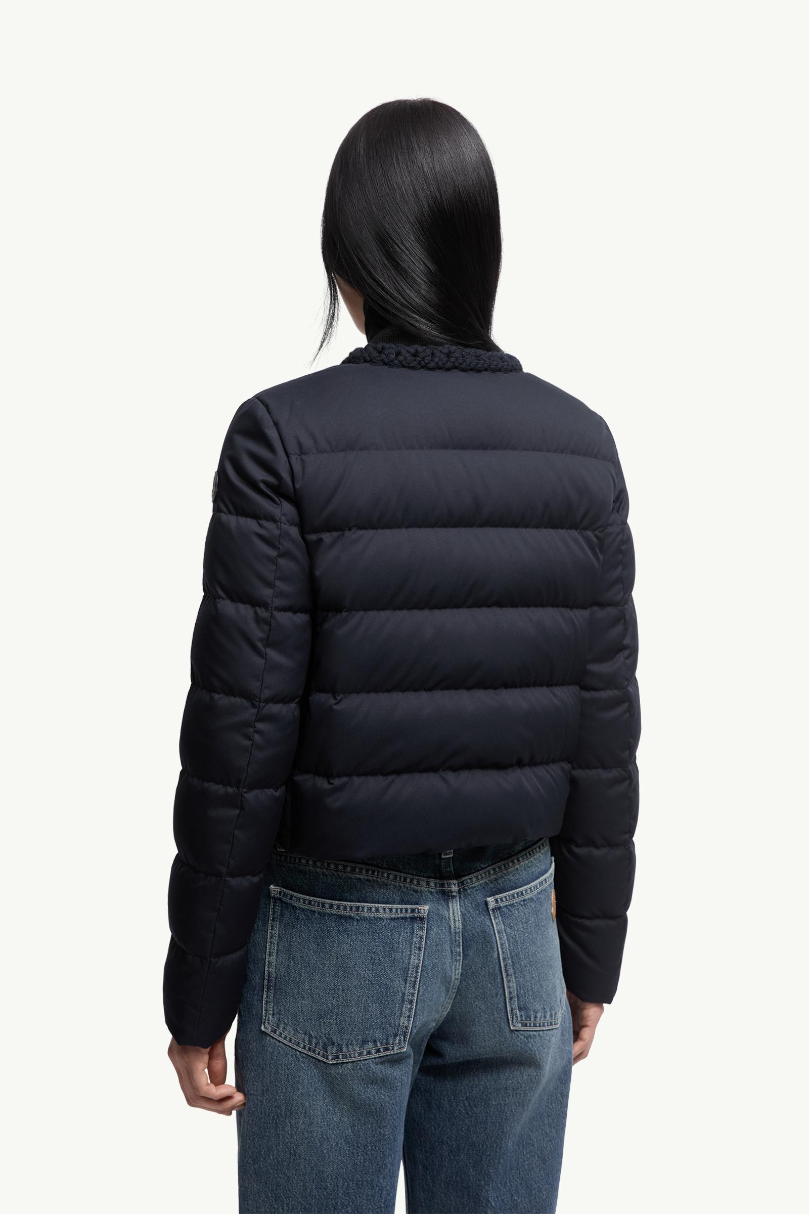 ネイビーブルー Maur Wool-Trimmed Short Down Jacket : ショート