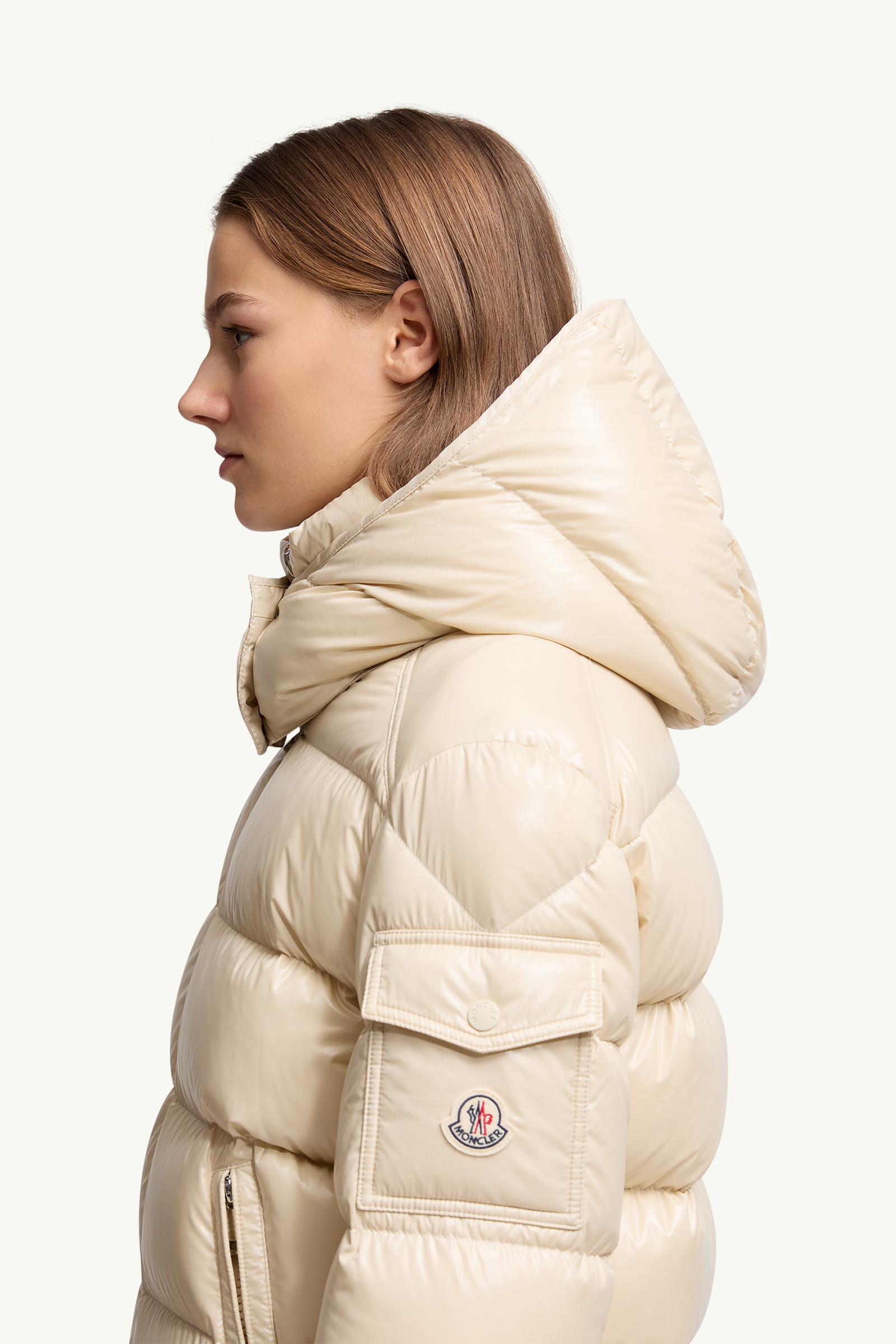 Beige Maire Hooded Short Down Jacket - Short Down Jackets for