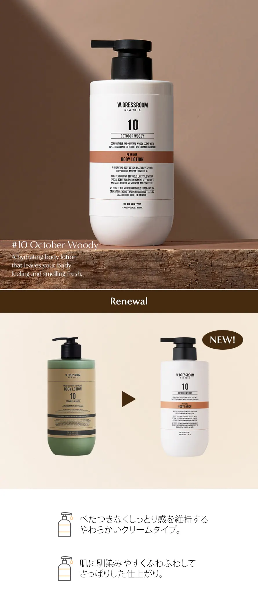 W.DRESSROOM] モイスチャライジングパフュームボディローション [No.10