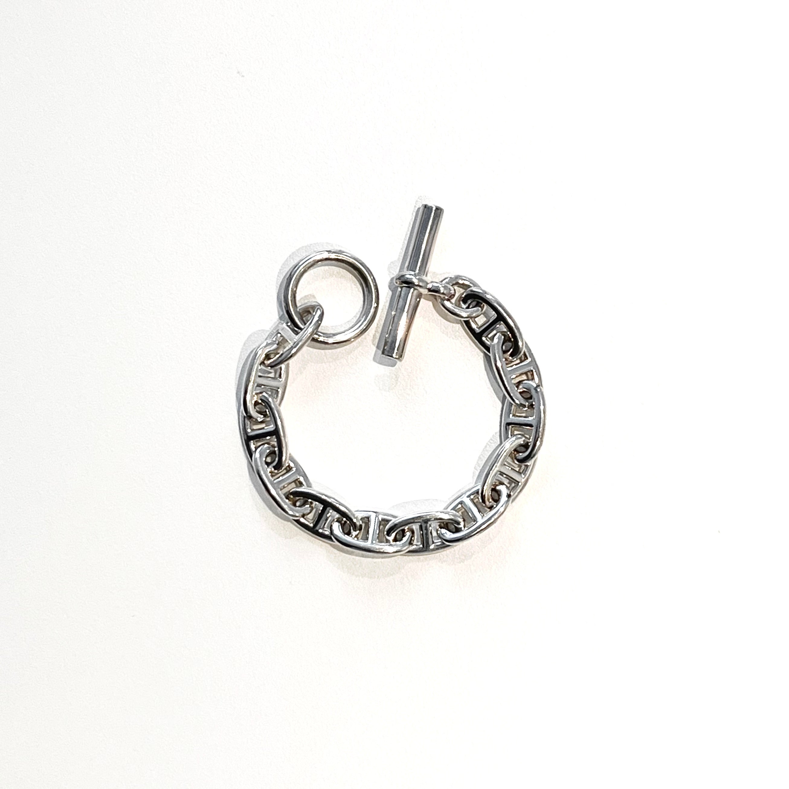 00s HERMES エルメス シェーヌダンクル GM 12コマ ブレスレット SV925