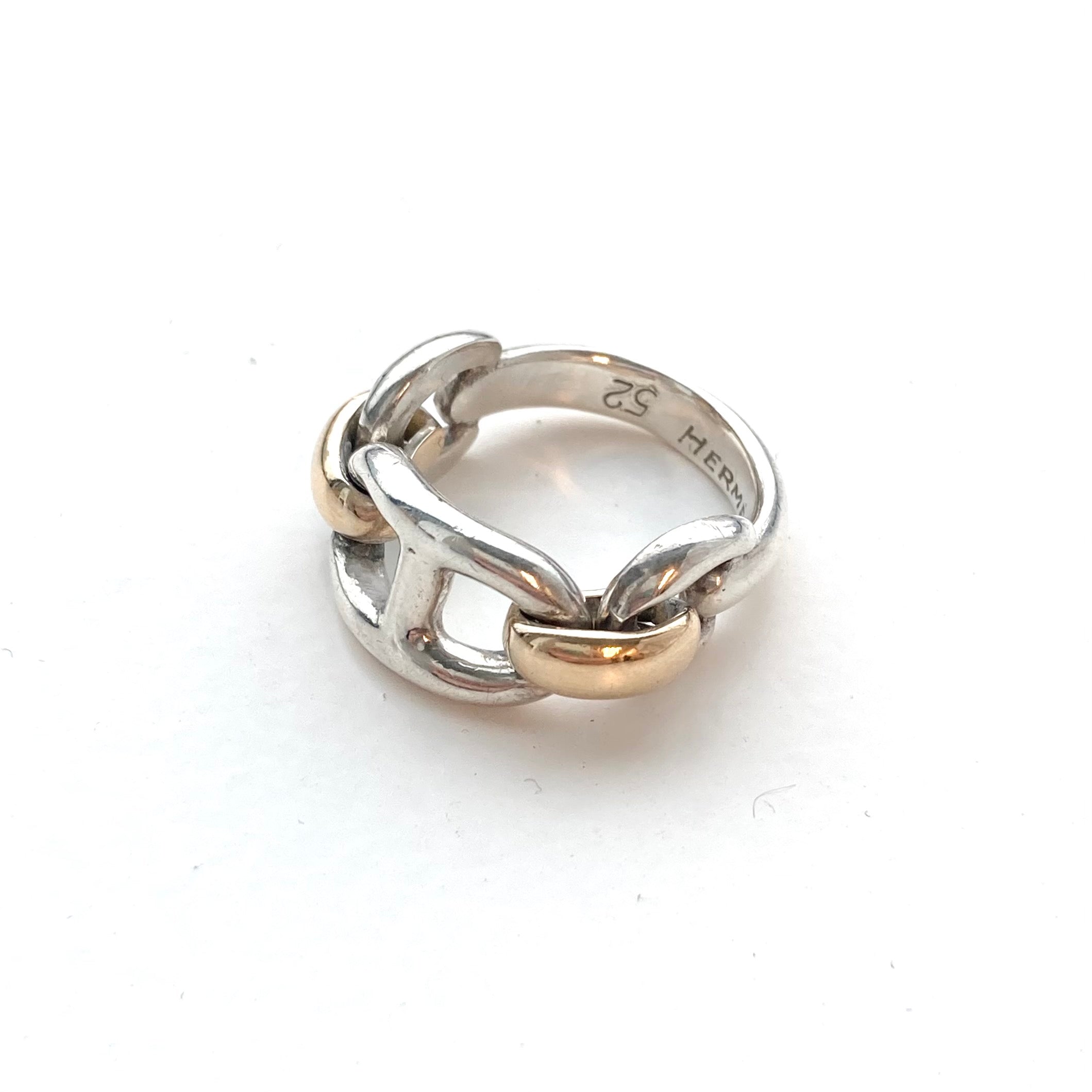 60s HERMES Chaine dunkle Ring エルメス シェーヌダンクルリング