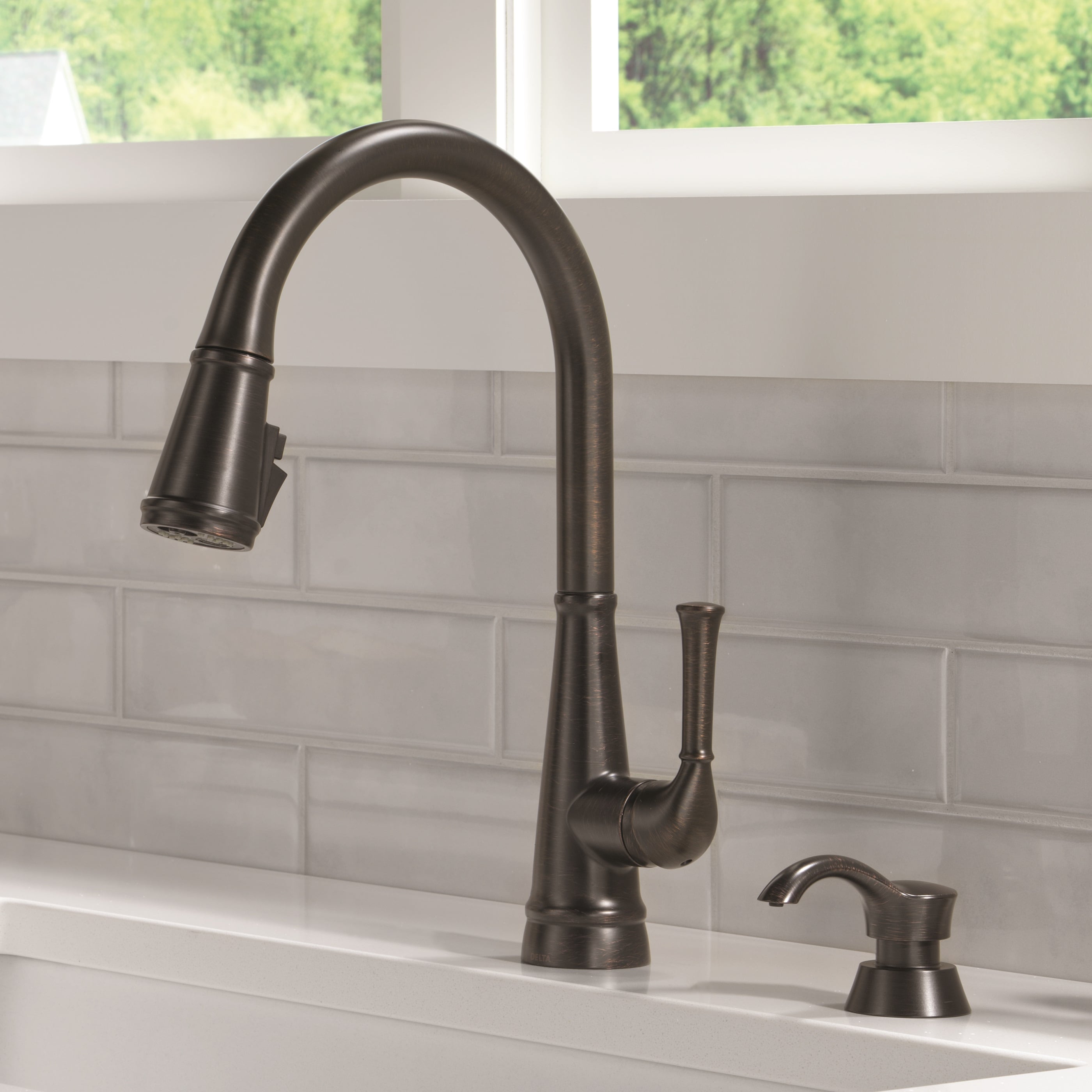 Delta Alpen Venetian Bronze Single Handle Pull-down Kitchen Faucet