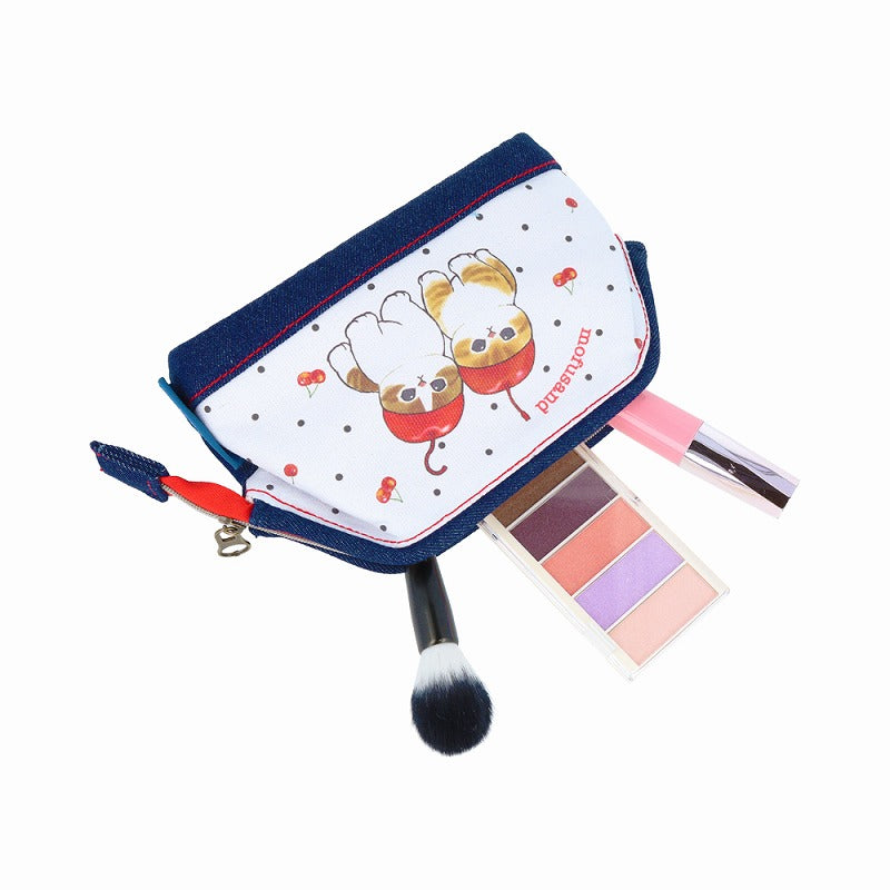 mofusand デニムポーチ ワイヤー入(さくらんぼにゃん) | mofusand