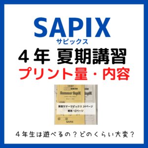 サピックス(SAPIX)夏期講習プリント量・内容 4年｜中学受験 - kirin の