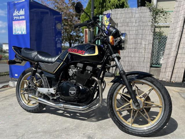 スズキ GSX400E ゴキ ゴールドライン鏡面BLACKカスタム
