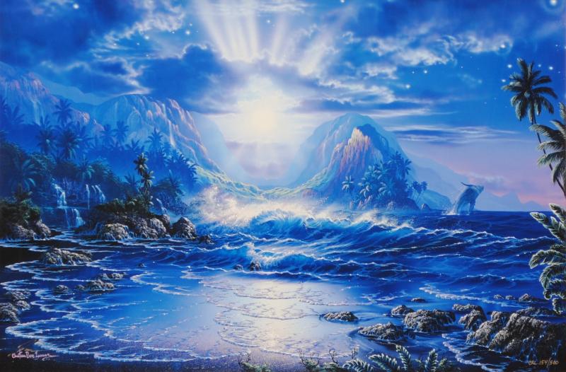 クリスチャン・リース・ラッセンがミクストメディアの版画で制作した