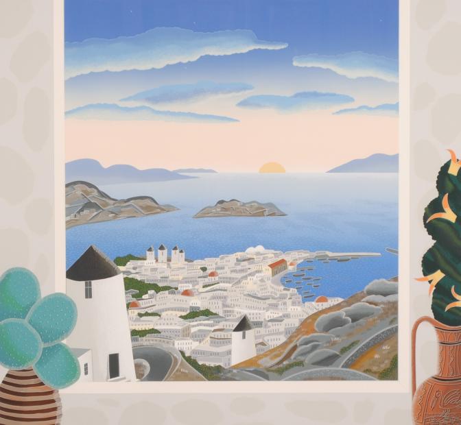 トーマス・マックナイトがシルクスクリーンの版画で制作したギリシャの