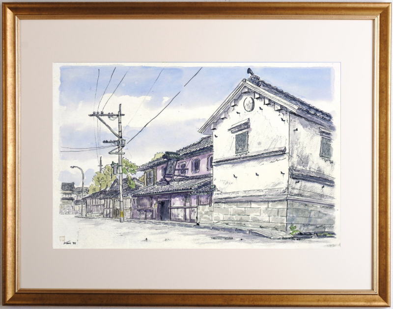 絵画の水彩画で内藤謙一が描いた熊本の絵「吉田松花堂」を購入