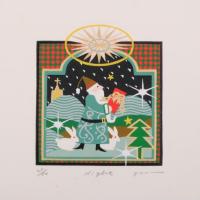 吉村明子がシルクスクリーンの版画で制作した絵を通販で販売