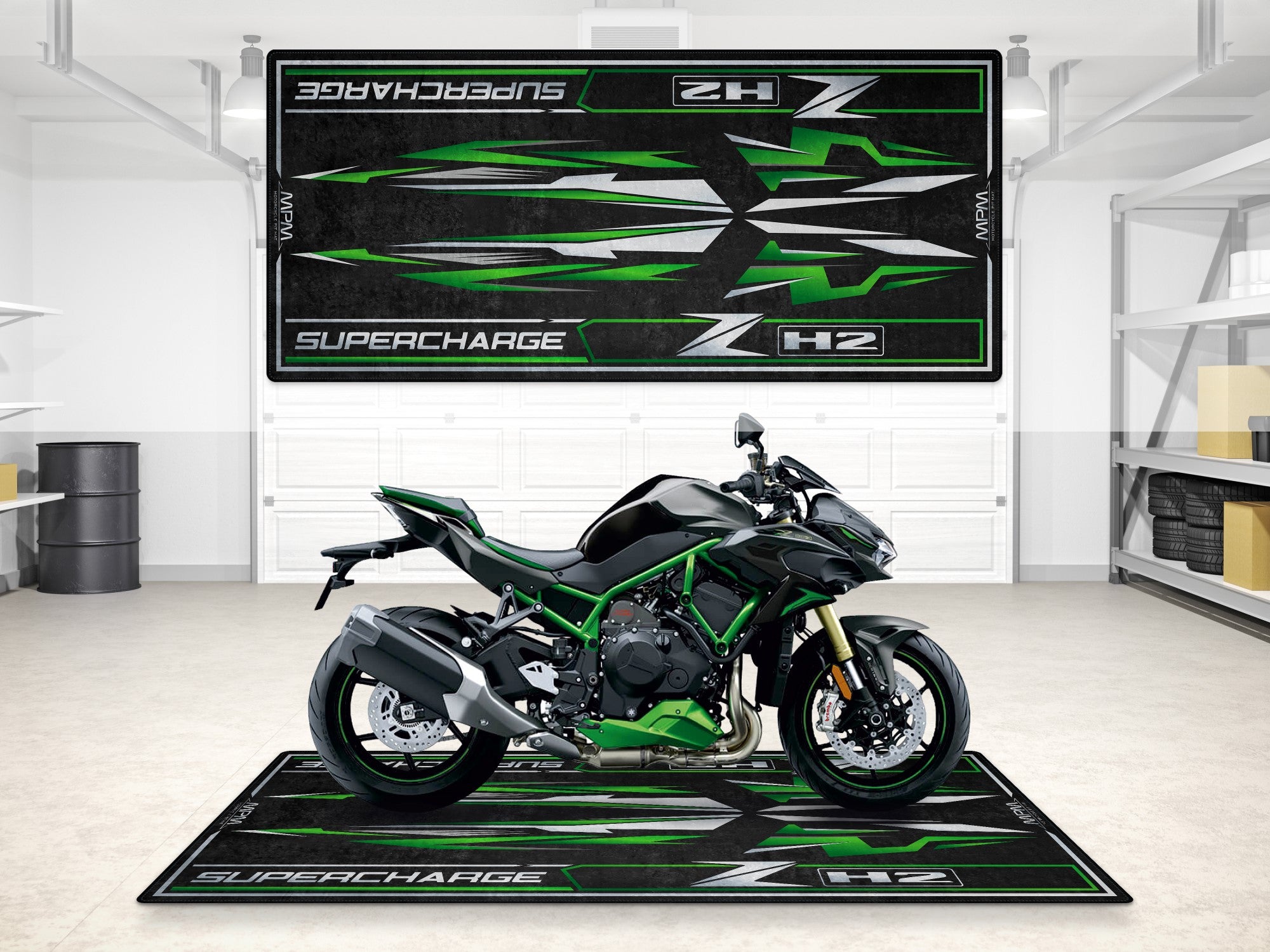 MPM Motorcycle Mat for Kawasaki ZH2 - MM7418