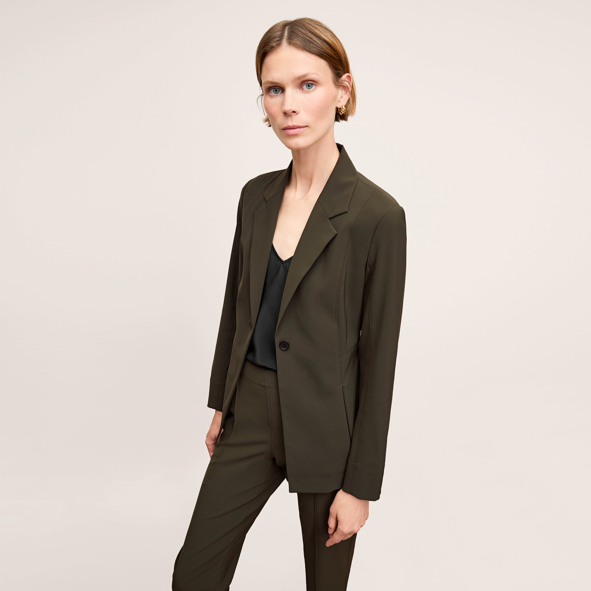 Moreland Travel Blazer - OrigamiTech :: Olive – M.M.LaFleur