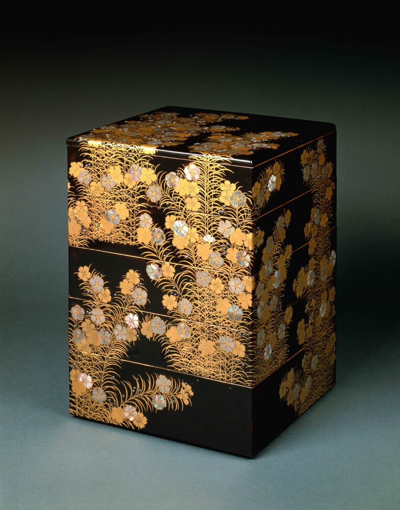 撫子蒔絵螺鈿重箱 | ToMuCo - Tokyo Museum Collection