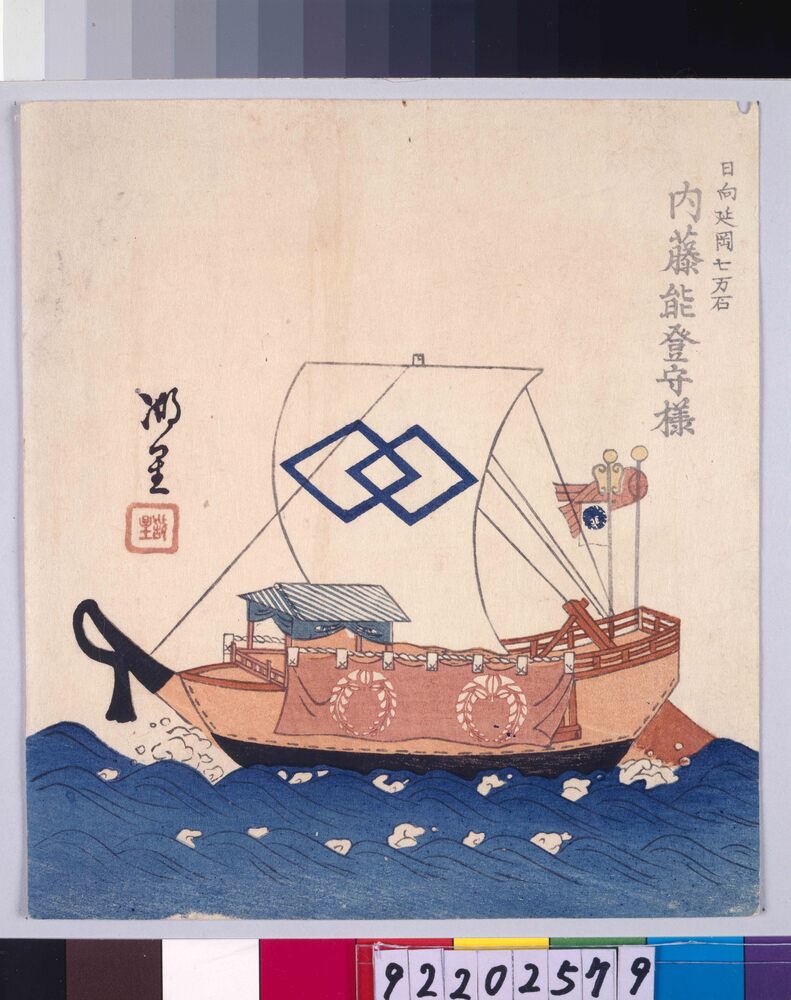 諸大名船絵図 日向延岡 内藤能登守 | ToMuCo - Tokyo Museum Collection