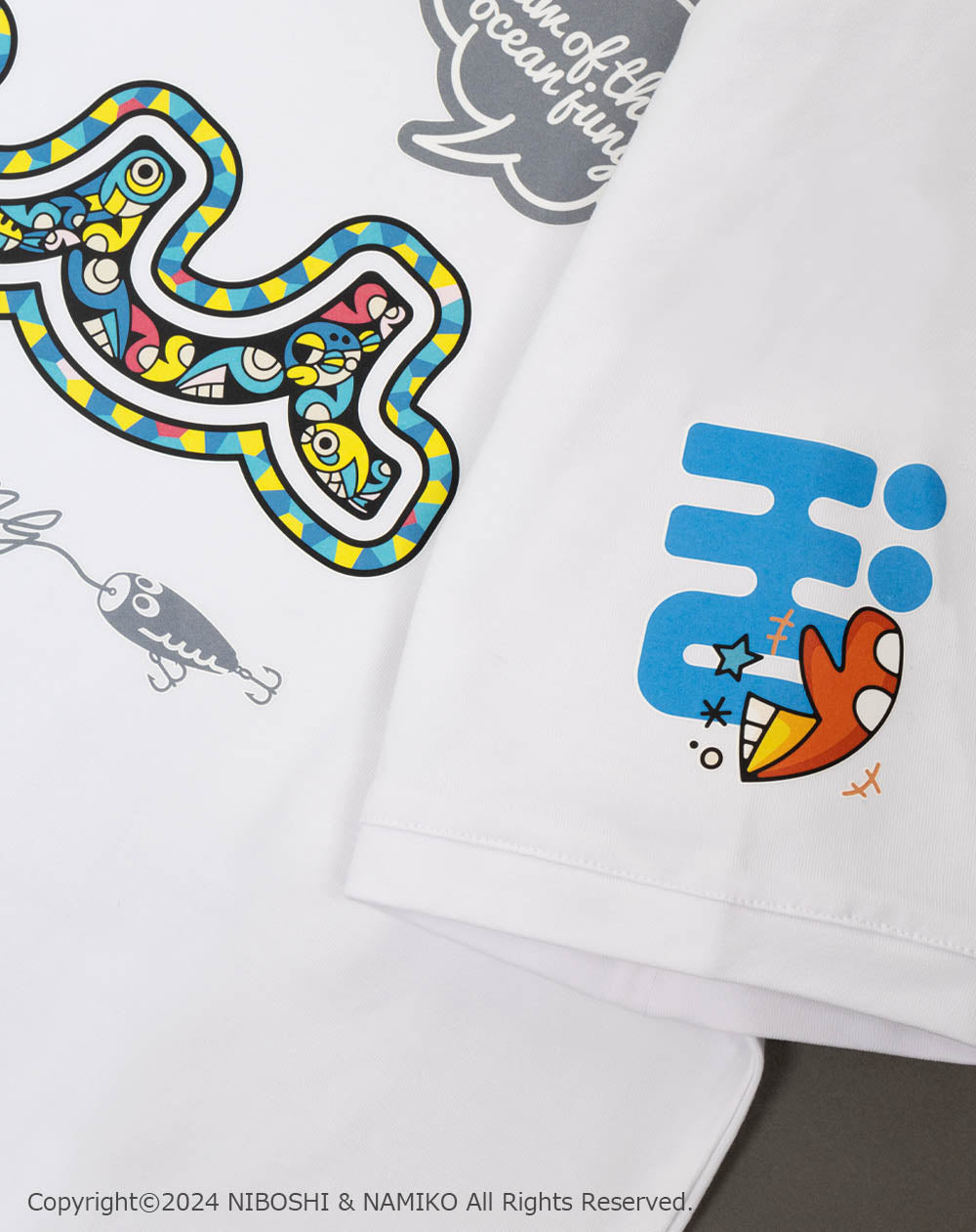 NAMIKO (NIBOSHI&) × muta MARINE Fishing Tシャツ (ロウニンアジ