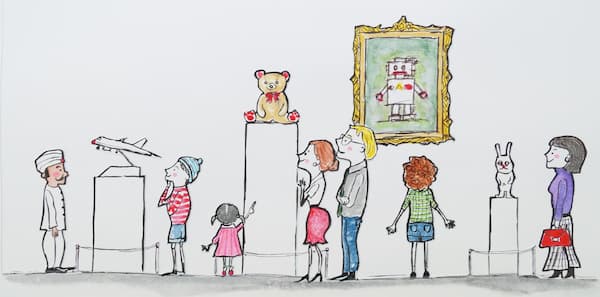 金井たつお先生『いずみちゃんグラフィティー』色紙 の展示中