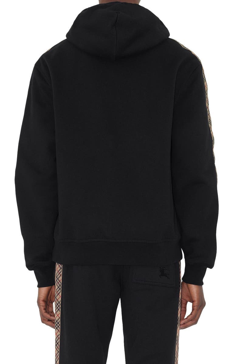 Burberry EKD Embroidered Check Trim French Terry Full Zip Hoodie