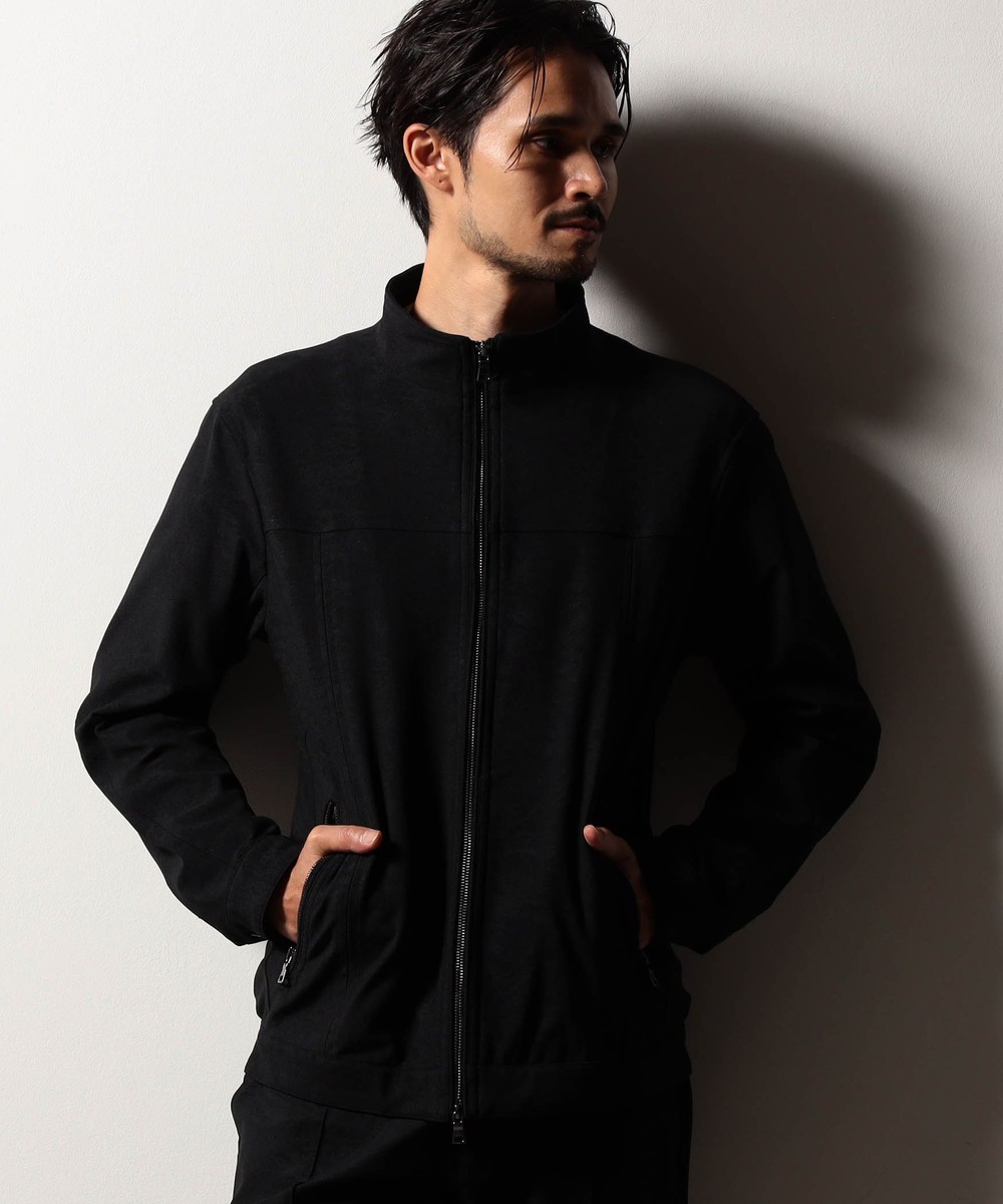 RIELABO】レザーライクジャージ ブルゾン｜その他ジャケット/ブルゾン