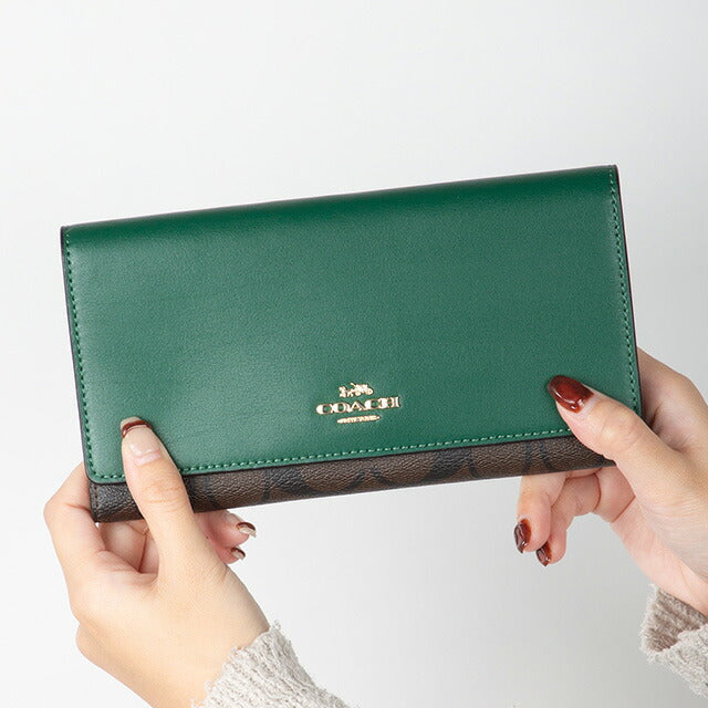 コーチ 長財布 レディース ブランド COACH C5966 IMW7C 1 グリーン