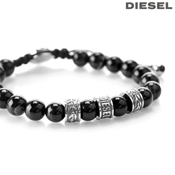 ディーゼル ブレスレット DIESEL ステンレススチール ビーズ メンズ
