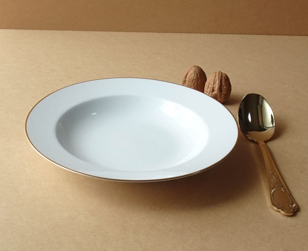 SHOP偶然と必然の間 大倉陶園 スープ皿 ボウル ゴールドライン ツメ印