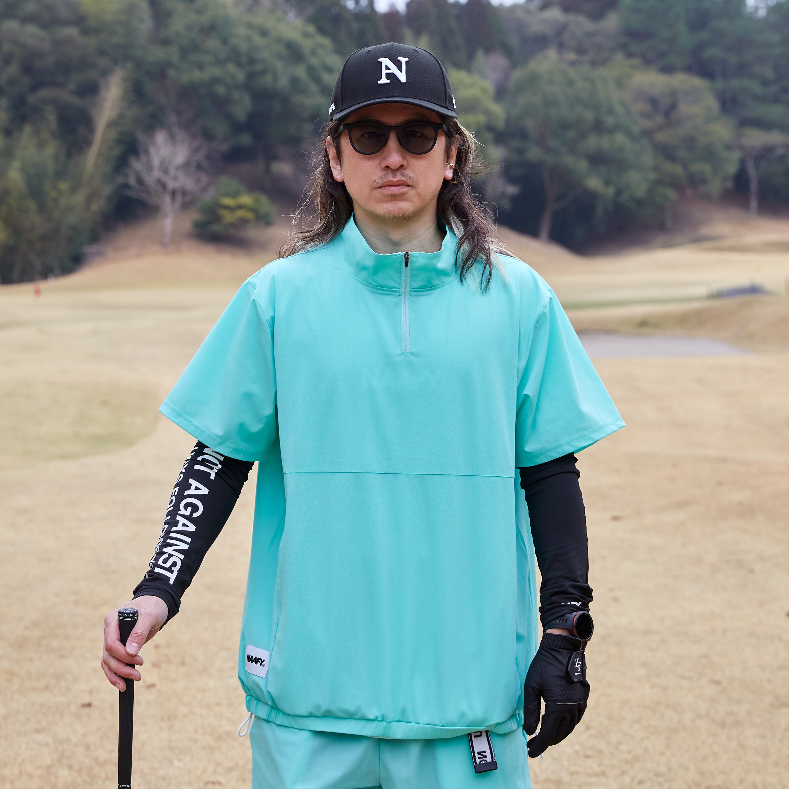 ハーフジップ半袖ピステ ミントグリーン - NAAFY公式ストア