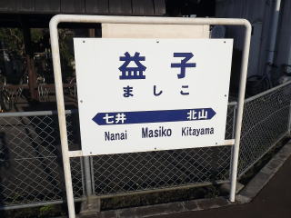 真岡鐵道の駅名表示板