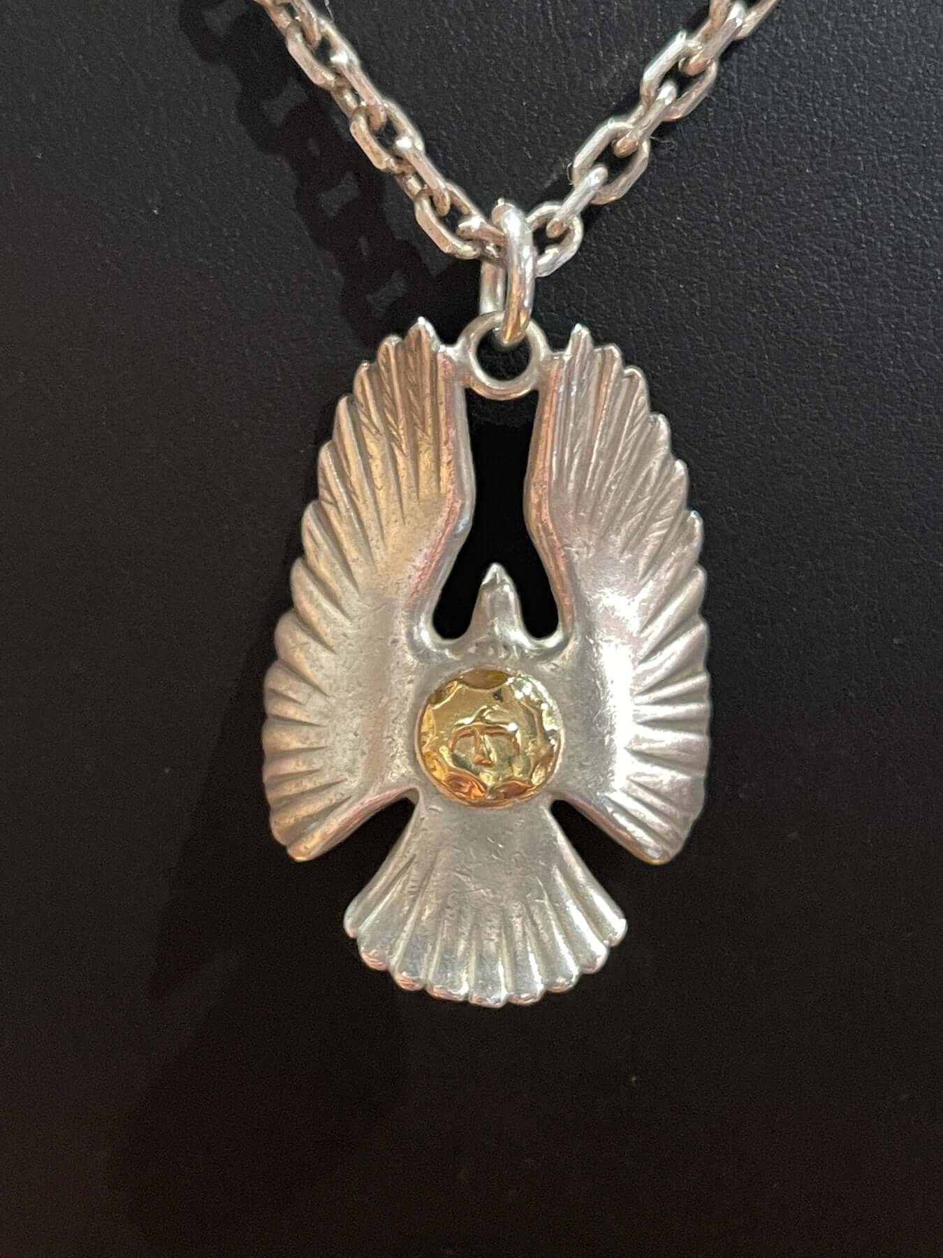 Goros Eagle K18 Pendant - Chain & Hook - Native Feather | 日本の